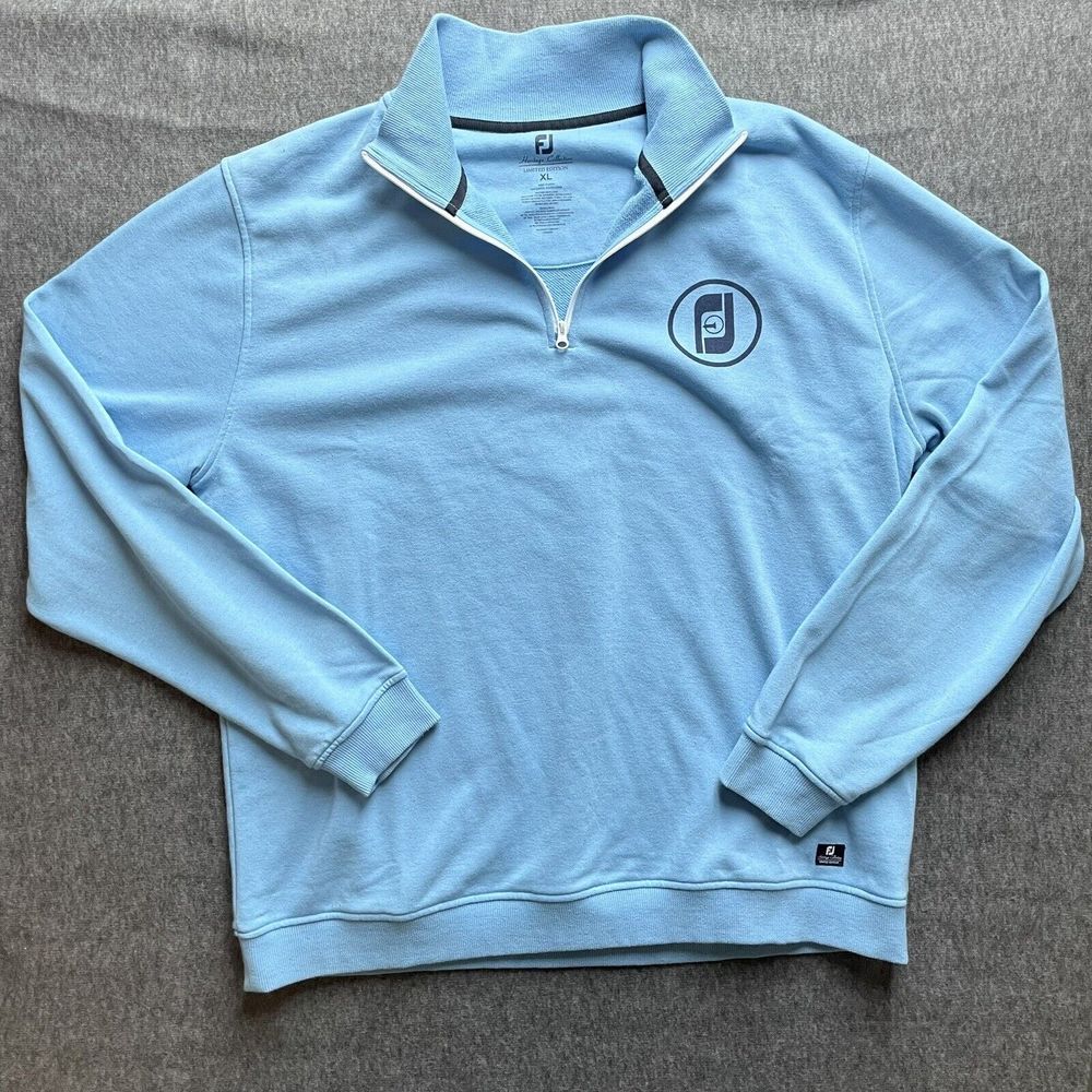 Footjoy Heritage Collection Limited Edition 1/4 Zip Pullover Size Men’s XL Blue